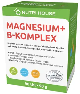 Nutri House MAGNESIUM + B-KOMPLEX, 90 tbl. / 90 g
